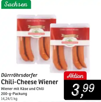 KONSUM Dürrröhrsdorfer Chili-Cheese Wiener Angebot