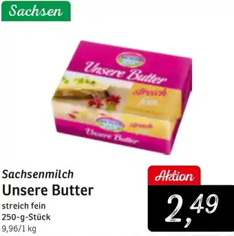 KONSUM Sachsenmilch Unsere Butter Angebot