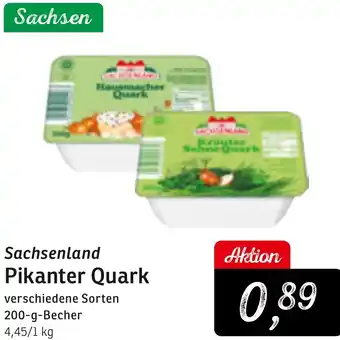 KONSUM Sachsenland Pikanter Quark Angebot