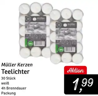 KONSUM Müller Kerzen Teelichter Angebot
