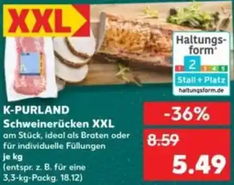 Kaufland K-PURLAND Schweinerücken XXL Angebot