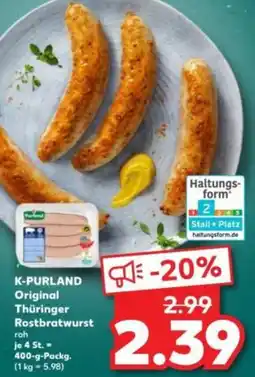 Kaufland K-PURLAND Original Thüringer Rostbratwurst Angebot