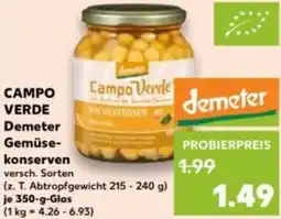 Kaufland CAMPO VERDE Demeter Gemüsekonserven Angebot