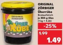 Kaufland ORIGINAL ZÖRBIGER Überrübe Angebot