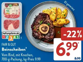Aldi Süd FAIR & GUT Beinscheiben Angebot