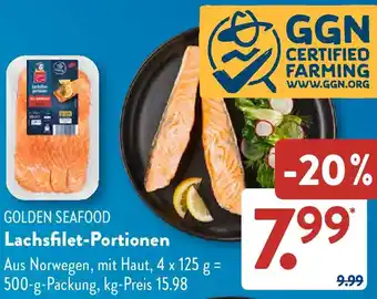 Aldi Süd GOLDEN SEAFOOD Lachsfilet-Portionen Angebot