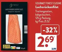 Aldi Süd GOURMET FINEST CUISINE Lachsrückenfilet Angebot
