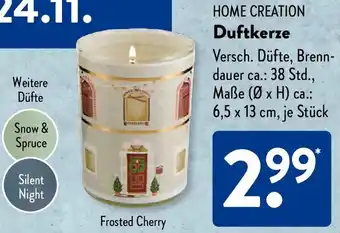 Aldi Süd HOME CREATION Duftkerze Angebot