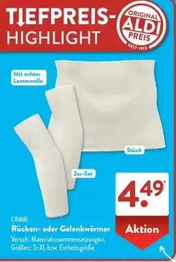 Aldi Süd CRANE Rücken- oder Gelenkwärmer Angebot
