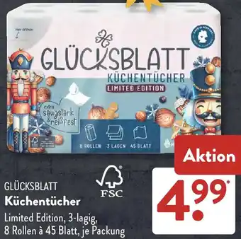 Aldi Süd GLÜCKSBLATT Küchentücher Angebot