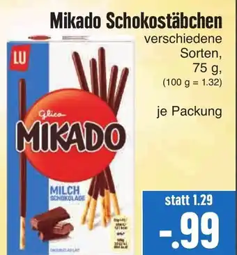 EDEKA Hahner Mikado Schokostäbchen 75g Angebot