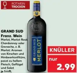 Kaufland GRAND SUD Franz. Wein Angebot