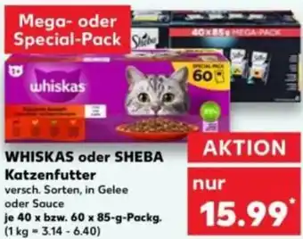Kaufland WHISKAS oder SHEBA Katzenfutter Angebot