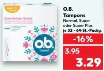 Kaufland O.B. Tampons Angebot