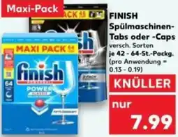 Kaufland FINISH Spülmaschinen Tabs oder Caps Angebot