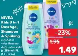 Kaufland NIVEA Kids 3 in 1 Duschgel, Shampoo & Spülung Angebot