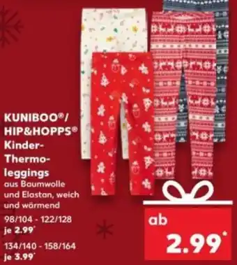 Kaufland KUNIBOO/ HIP&HOPPS Kinder Thermoleggings Angebot