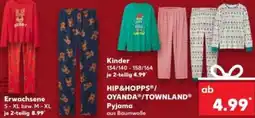 Kaufland HIP&HOPPS/ OYANDA/TOWNLAND Pyjama Angebot