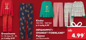 Kaufland HIP&HOPPS/ OYANDA/TOWNLAND Pyjama Angebot