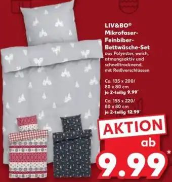 Kaufland LIV&BO Mikrofaser Feinbiber Bettwäsche-Set Angebot
