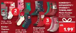 Kaufland KUNIBOO/ HIP&HOPPS/ OYANDA/ TOWNLAND Motiv-Socken Angebot