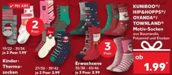 Kaufland KUNIBOO/ HIP&HOPPS/ OYANDA/ TOWNLAND Motiv-Socken Angebot