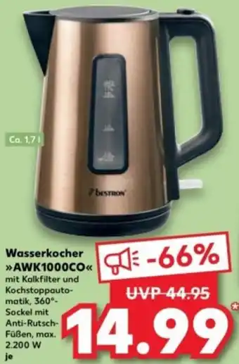 Kaufland Bestron Wasserkocher AWK1000CO Angebot
