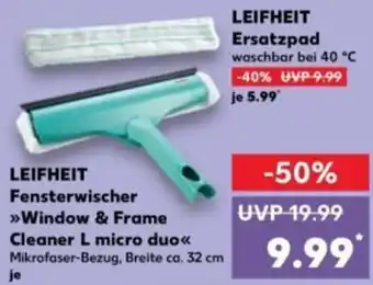 Kaufland LEIFHEIT Fensterwischer Window & Frame Cleaner L micro duo Angebot