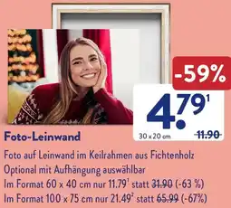 Aldi Süd Foto-Leinwand Angebot