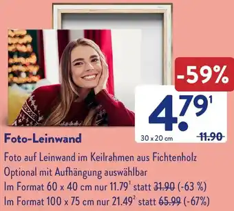 Aldi Süd Foto-Leinwand Angebot