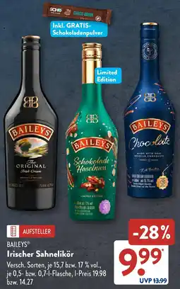 Aldi Süd BAILEYS Irischer Sahnelikör Angebot