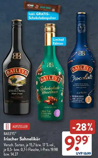 Aldi Süd BAILEYS Irischer Sahnelikör Angebot