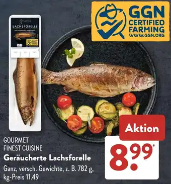 Aldi Süd GOURMET FINEST CUISINE Geräucherte Lachsforelle Angebot
