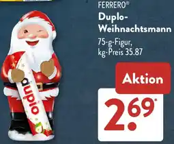 Aldi Süd FERRERO Duplo Weihnachtsmann Angebot