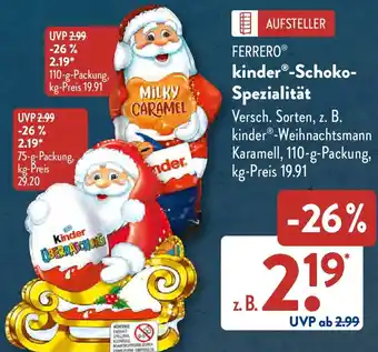 Aldi Süd FERRERO kinder Schoko Spezialität Angebot