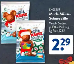 Aldi Süd CHOCEUR Milch-Mäuse Schneebälle Angebot