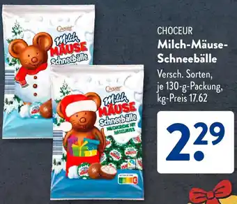 Aldi Süd CHOCEUR Milch-Mäuse Schneebälle Angebot