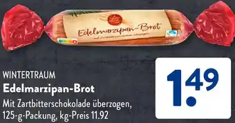 Aldi Süd WINTERTRAUM Edelmarzipan-Brot Angebot