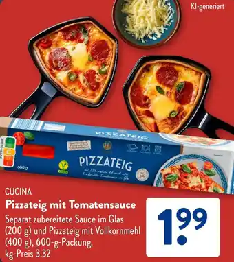 Aldi Süd CUCINA Pizzateig mit Tomatensauce Angebot