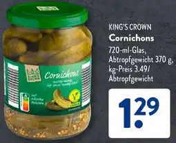 Aldi Süd KING'S CROWN Cornichons Angebot