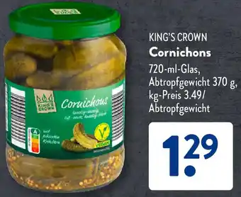 Aldi Süd KING'S CROWN Cornichons Angebot