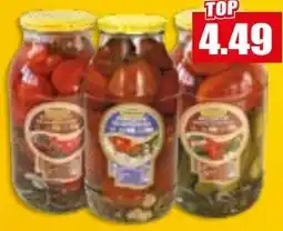 Mix Markt Eingelegte Tomaten nach kaukasischer/chersonischer Art oder Gemüsetopf Gurken mit Tomaten Angebot