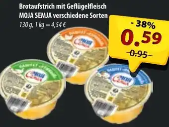 Mix Markt Brotaufstrich mit Geflügelfleisch MOJA SEMJA Angebot