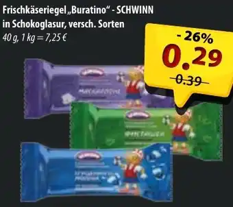 Mix Markt Frischkäseriegel ,,Buratino" SCHWINN in Schokoglasur Angebot