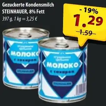 Mix Markt Gezuckerte Kondensmilch STEINHAUER, 8% Fett Angebot