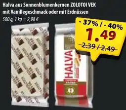 Mix Markt Halva aus Sonnenblumenkernen ZOLOTOI VEK mit Vanillegeschmack oder mit Erdnüssen Angebot