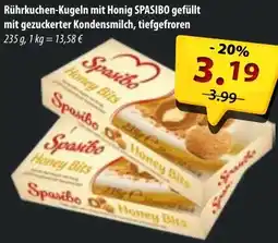Mix Markt Rührkuchen-Kugeln mit Honig SPASIBO gefüllt mit gezuckerter Kondensmilch Angebot
