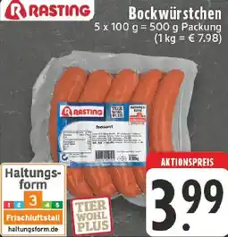 Edeka RASTING Bockwürstchen Angebot