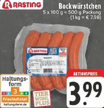 Edeka RASTING Bockwürstchen Angebot