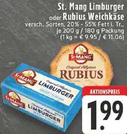 Edeka St. Mang Limburger oder Rubius Weichkäse Angebot
